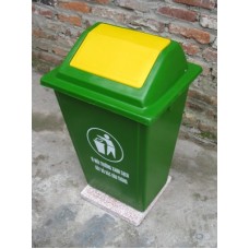 thùng rác  compostie 60 lít nắp lật đế đá
